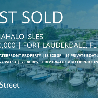 Franklin Street Arranges Sale of Fort Lauderdale Apartment Property for $340K Per Unit