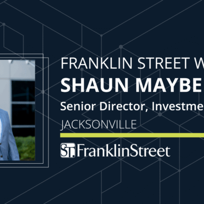 Franklin Street Expands Investment Sales Division with Commercial Land Broker Shaun Mayberry in Jacksonville