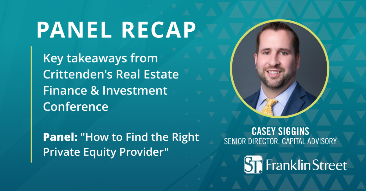 Panel Recap Crittenden’s Real Estate Finance & Investment Conference