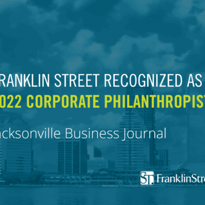 Jacksonville Business Journal Recognizes Franklin Street as 2022 Corporate Philanthropist
