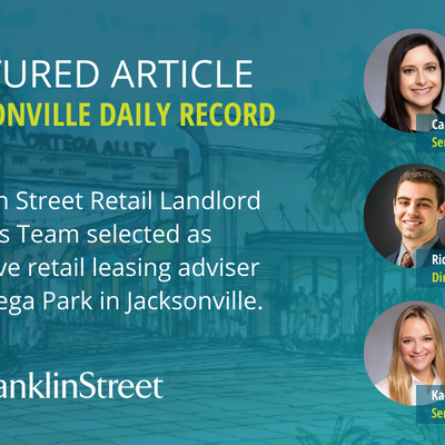 Jacksonville Daily Record: Dewberry chooses Franklin Street as Ortega Park retail leasing adviser