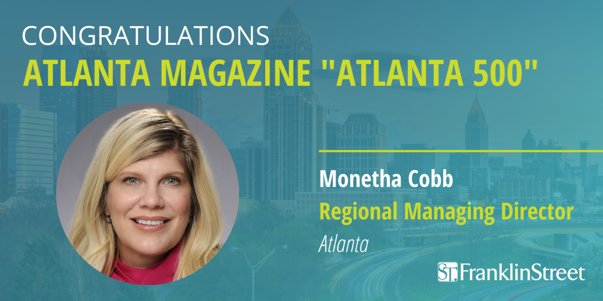 Franklin Street's Cobb Honored as One of Atlanta's Most Influential Leaders Franklin