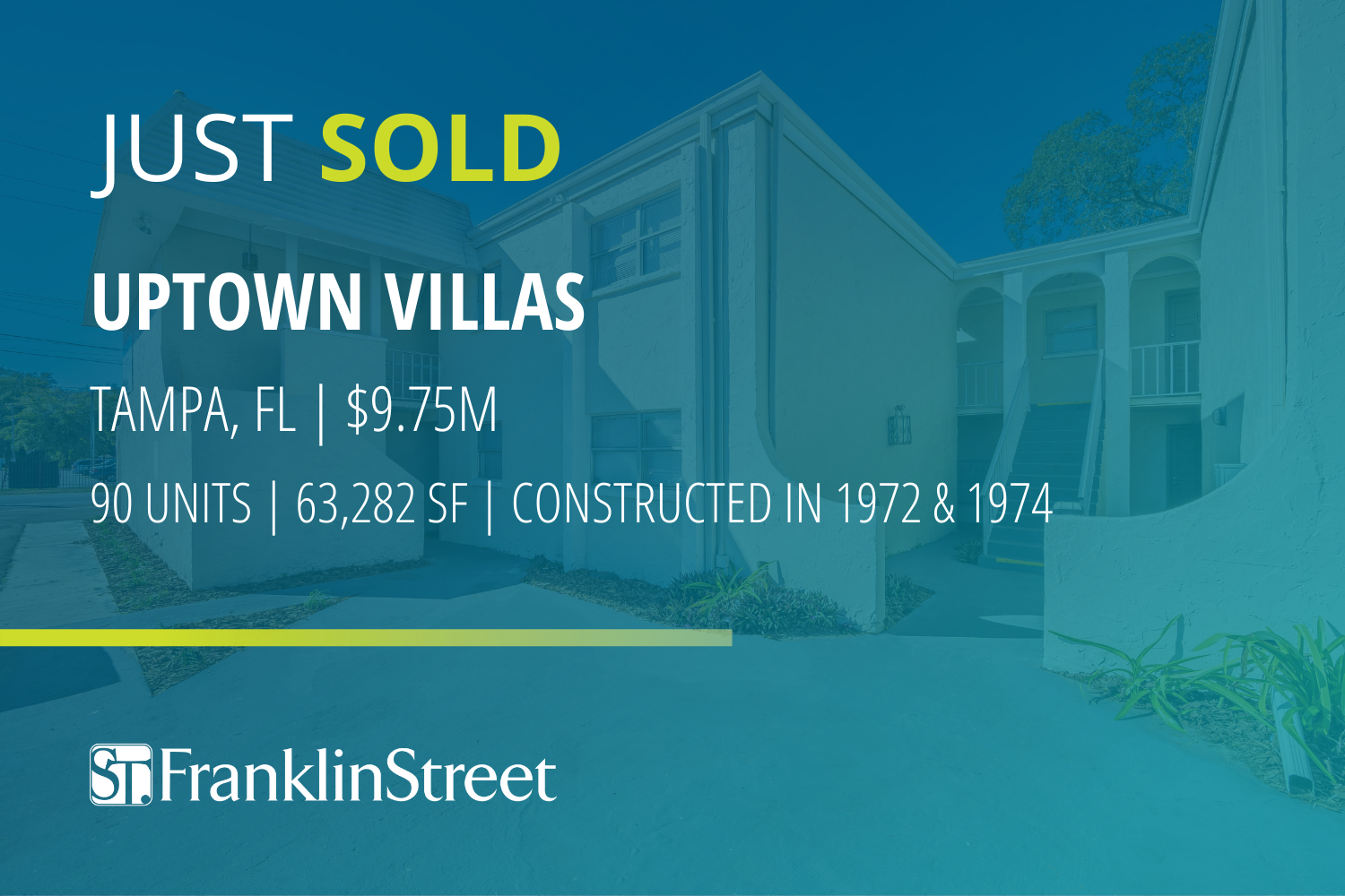 Franklin Street Arranges 9.75M Sale of ValueAdd Multifamily Portfolio