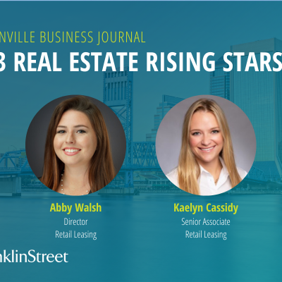 Franklin Street’s Abby Walsh and Kaelyn Cassidy Named 2023 Real Estate Rising Stars by Jacksonville Business Journal