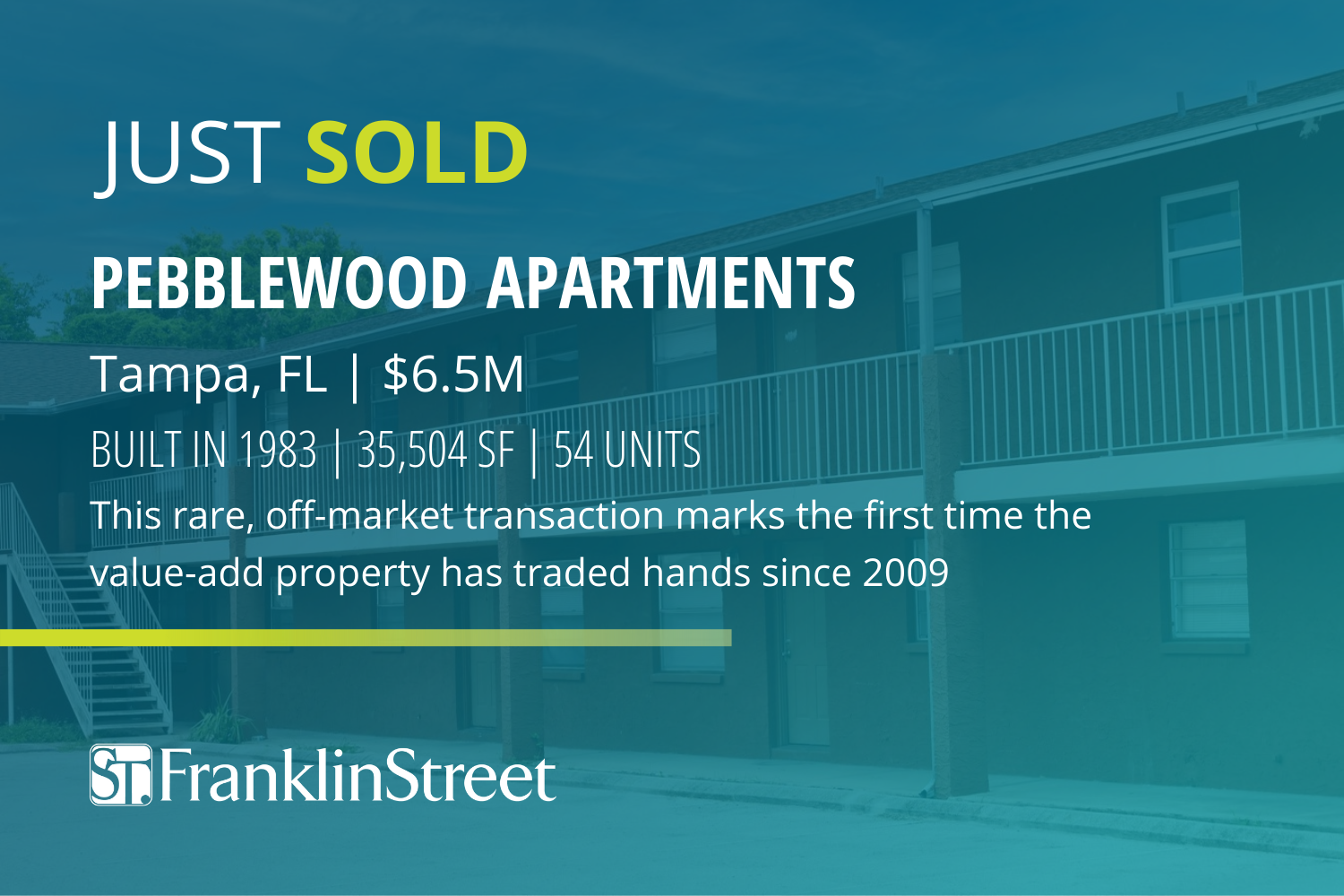 Franklin Street Arranges 6.5M Sale of ValueAdd Multifamily Property