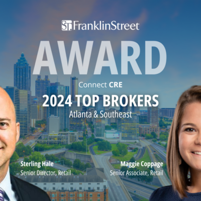 Franklin Street’s Sterling Hale & Maggie Coppage Recognized as 2024 Top Brokers by Connect CRE