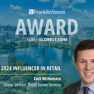 Franklin Street’s Zach McNamara Recognized as a 2024 Influencer in Retail by GlobeSt.com