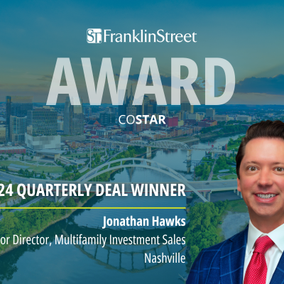 Franklin Street’s Jonathan Hawks Recognized as a Q1-24 Quarterly Deal Winner by CoStar