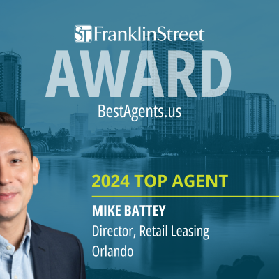 Franklin Street’s Mike Battey Recognized as a 2024 Top Agent by BestAgents.us