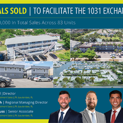 Four Deals Sold to Facilitate the 1031 Exchange