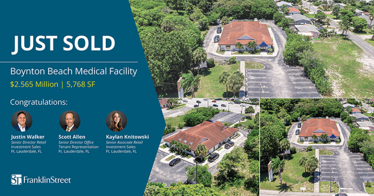 Franklin Street Brokers Sale of Boynton Beach Med Office