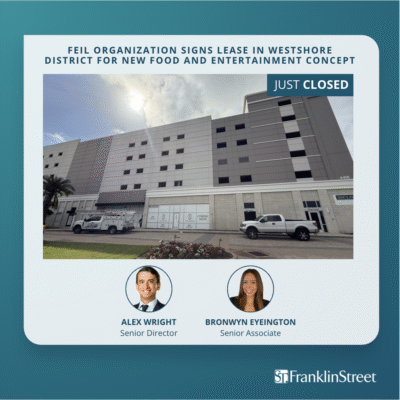 Feil Organization signs lease in Westshore District for new food and entertainment concept