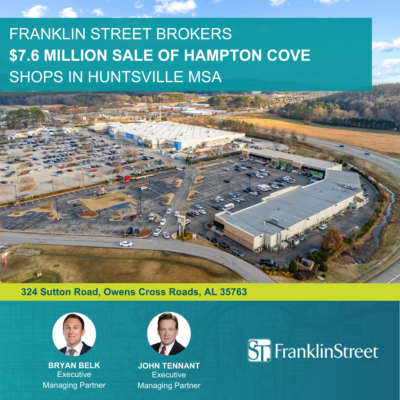 Franklin Street brokers $7.6 million sale of Hampton Cove Shops in Huntsville MSA