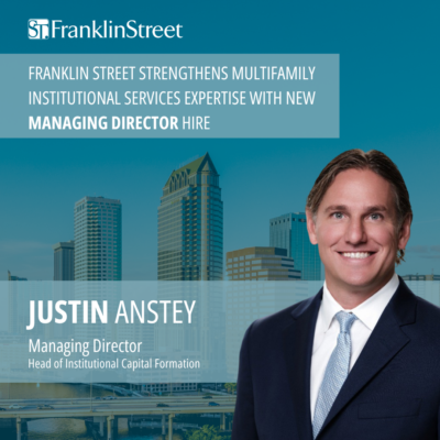 Franklin Street strengthens multifamily institutional services expertise with new managing director hire