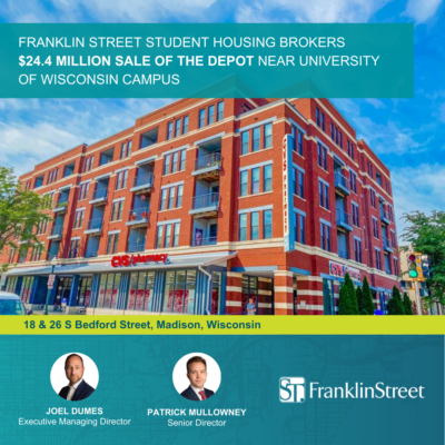 Franklin Street Student Housing brokers $24.4 million sale of The Depot near University of Wisconsin campus