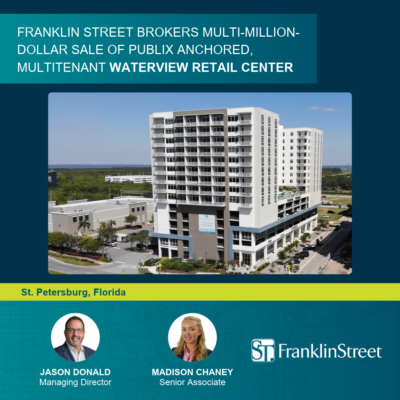 Franklin Street brokers multi-million-dollar sale of Publix anchored, multitenant Waterview Retail Center
